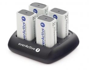 Smart charger 4x 9V everActive @ electrokit