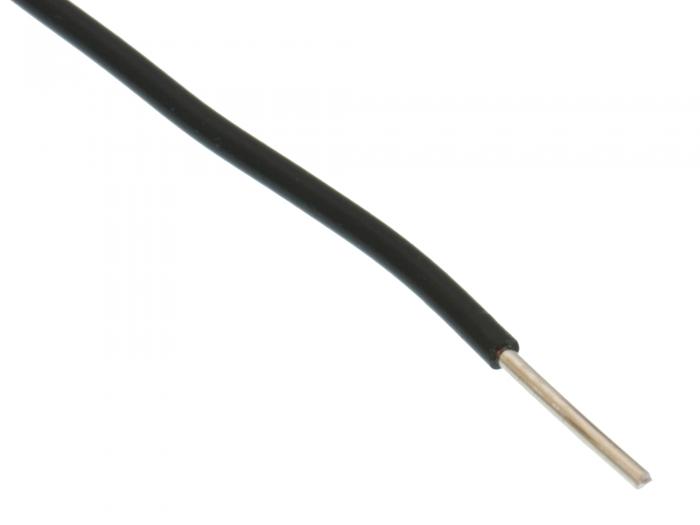 Hook-up wire AWG20 solid core - black /m @ electrokit (2 of 2)
