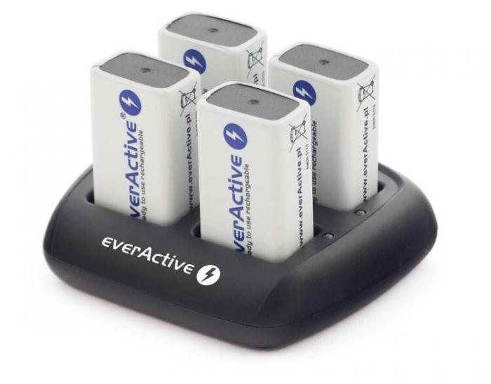 Smart charger 4x 9V everActive @ electrokit (1 of 5)
