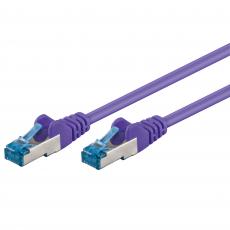 S/FTP Cat6a nätverkskabel 1m lila LSZH Cu @ electrokit