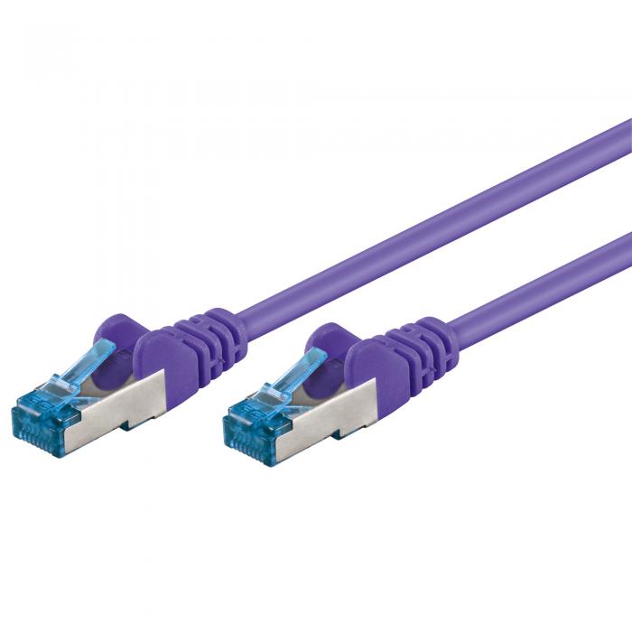 S/FTP Cat6a patch cable 1m violet LSZH Cu @ electrokit (1 of 1)