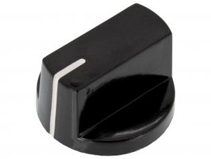 Knob black ø27x16 @ electrokit