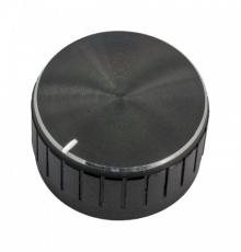 Knob ø32x17 aluminum black @ electrokit