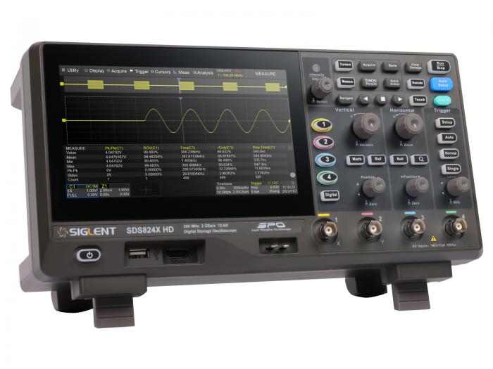 Oscilloskop 70MHz 2-kan 12-bit Siglent SDS802X HD @ electrokit (8 av 11)