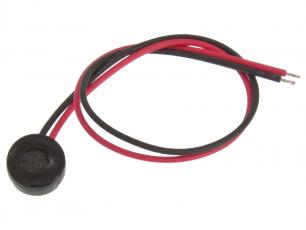 Electret microphone ø4.4mm with wires @ electrokit