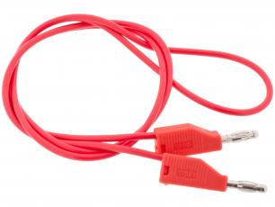 Test lead 4mm banana plug red 1m @ electrokit