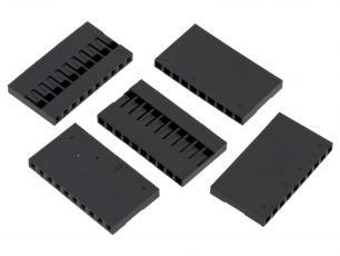 Contact housing 2.54mm 1x10-pin 5-pack @ electrokit