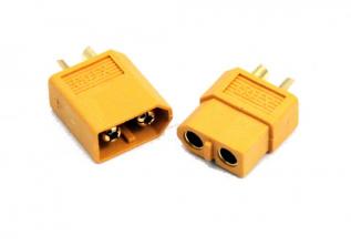 Power connector 2p XT60 60A female/male pair @ electrokit