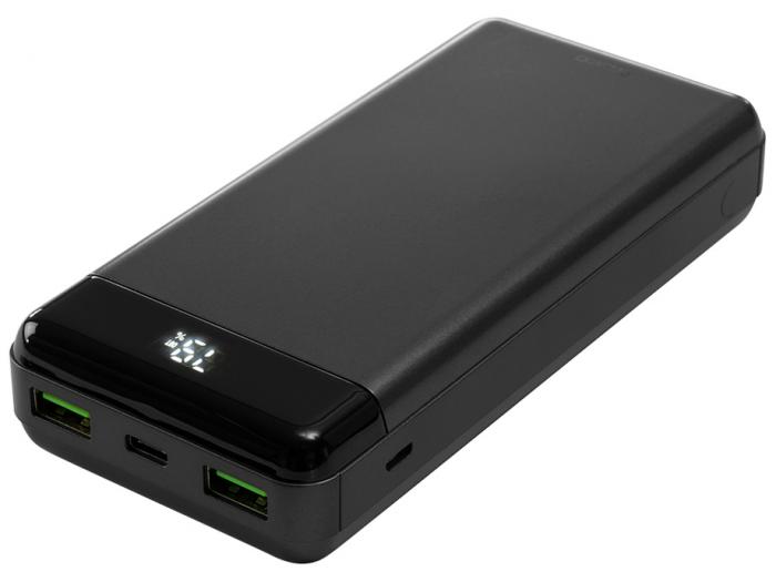 Powerbank 20000mAh 66W 2x USB-A 1x USB-C @ electrokit (1 av 3)
