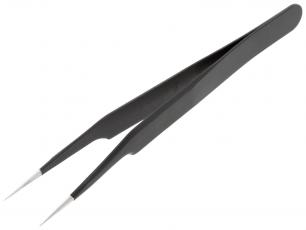 Tweezers ESD safe straight 115mm @ electrokit