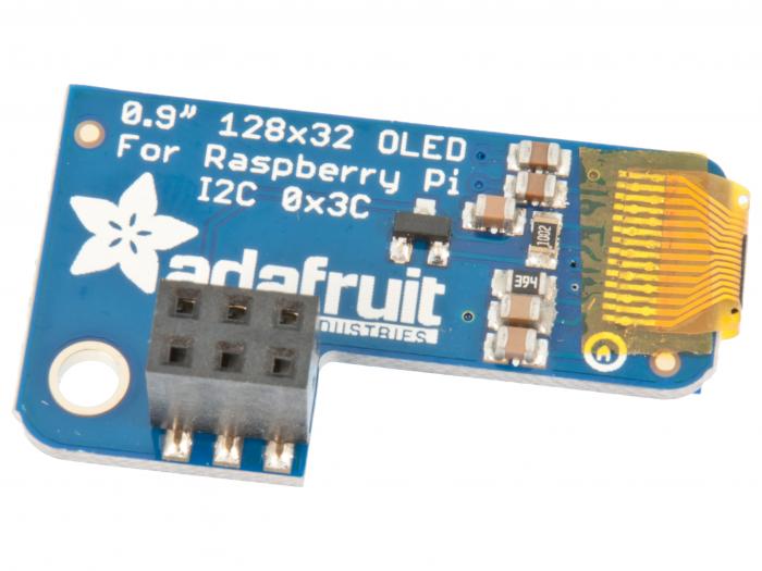 Adafruit PiOLED 128x32 monochrome OLED for Raspberry PI @ electrokit (2 of 3)