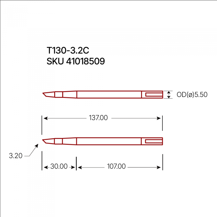 Solder tip T130-3.2C @ electrokit (2 of 2)