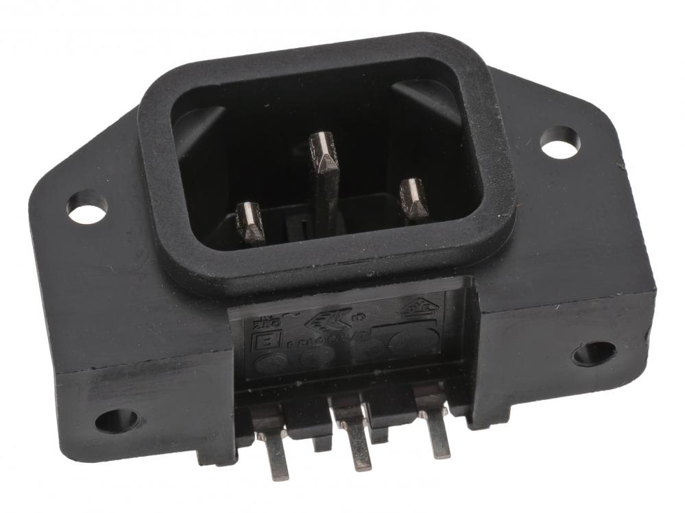 Buy Mains inlet IEC C14 10A 250VAC PCB angled at the right price ...