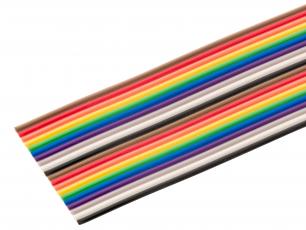 Ribbon cable multicolor 20 wires 1.27 mm /m @ electrokit