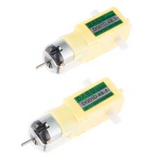 DC motor with gearbox 1:48 140rpm 5V 2-pack @ electrokit