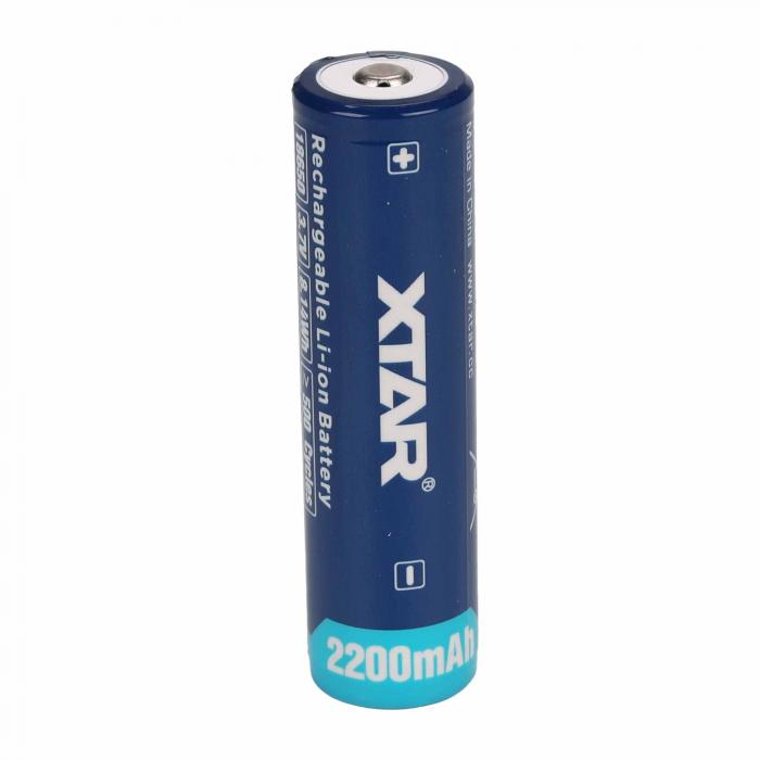 Battery Li-Ion 18650 3.7V 2200mAh with protection Xtar @ electrokit (1 of 1)