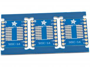 Adapter board SO-16 / TSSOP-16 - DIP-16 - 3-pack @ electrokit
