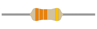 Resistor carbon film 0.25W 33kohm (33k) @ electrokit