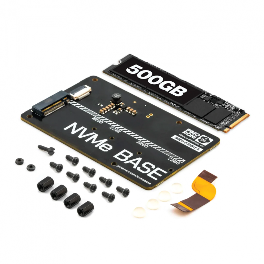 Buy NVMe Base for Raspberry Pi 5 500GB SSD at the right price electrokit