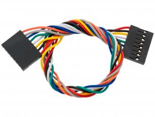 Jumper wires 8-pin 200mm - 1-pack @ electrokit
