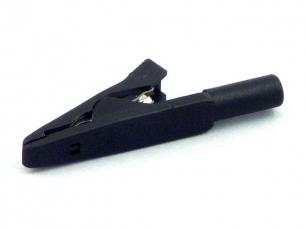 Alligator clip 2 mm black @ electrokit