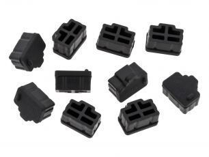 Dammskydd RJ45 svart 10-pack @ electrokit