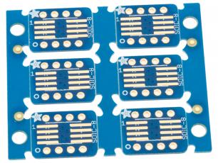Adapter board SO-8 / TSSOP-8 - DIP-8 - 6-pack @ electrokit