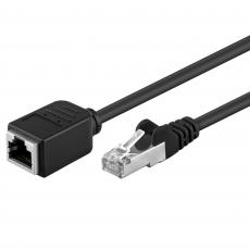 F/UTP Cat5e extention network cable 3m black Cu @ electrokit