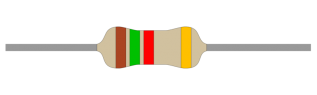 Resistor carbon film 0.25W 1.5kohm (1k5) @ electrokit