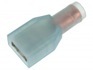 Blade receptacle 6.3 x 0.8mm blue insulated @ electrokit