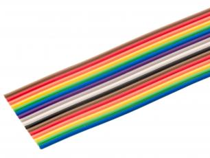 Ribbon cable multicolor 16 wires 1.27 mm /m @ electrokit