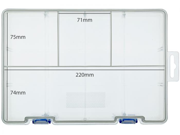 Storage box 225 x 155 x 60mm 5 compartments @ electrokit (2 of 2)