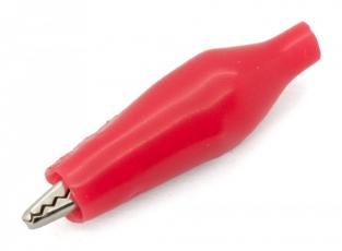 Alligator clip insulated red @ electrokit