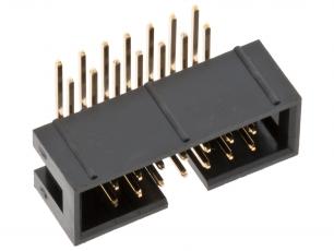 IDC box header PCB 14-p right-angle 2.54mm @ electrokit