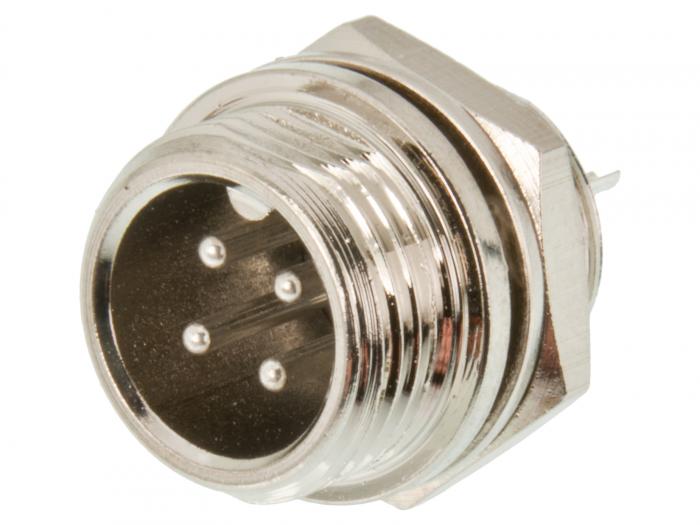 Connector GX12 plug 4-pin chassi @ electrokit (1 of 3)