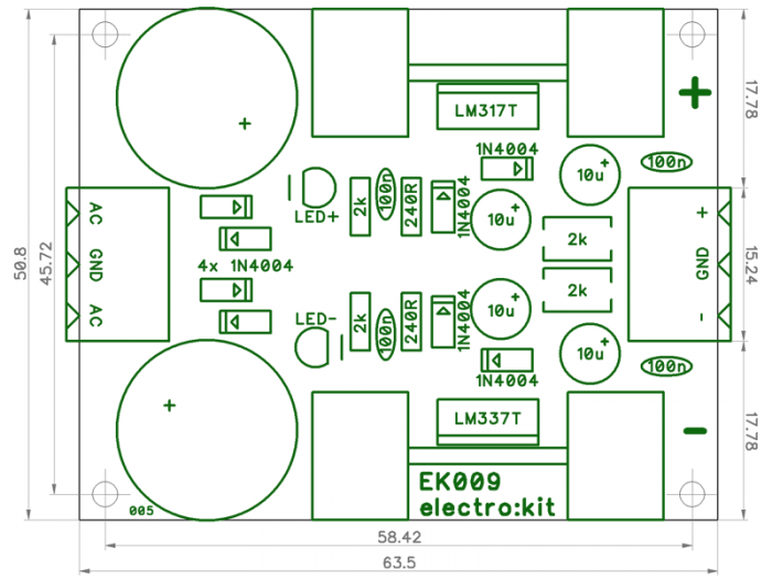 Bipolar power supply EK009 @ electrokit (2 of 2)