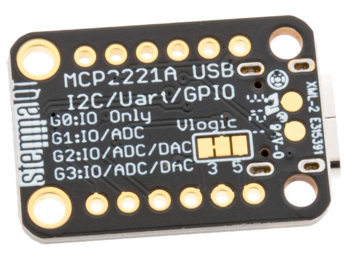 Adafruit MCP2221A Breakout -USB to GPIO ADC I2C @ electrokit (3 of 3)