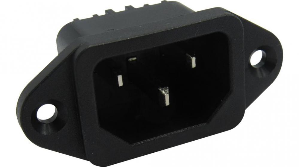 Buy Mains inlet IEC C14 10A 250V at the right price @ electrokit