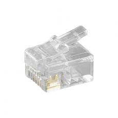 Modular connector 6P6C - RJ12 flat cable @ electrokit