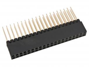 Female header 2.54mm 2x20p stackable @ electrokit