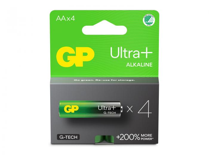AAA / LR6 alkaline battery GP Ultra Plus 4-pack @ electrokit (2 of 2)