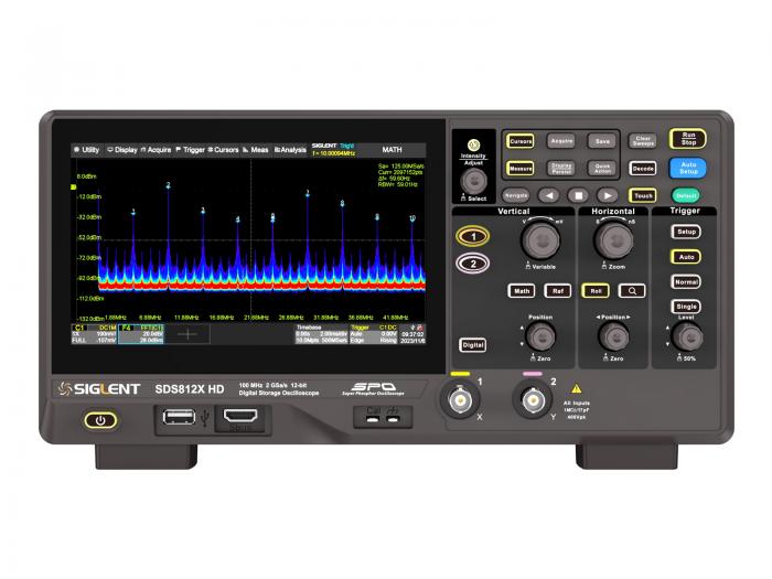 Oscilloskop 100MHz 2-kan 12-bit Siglent SDS812X HD @ electrokit (1 av 11)