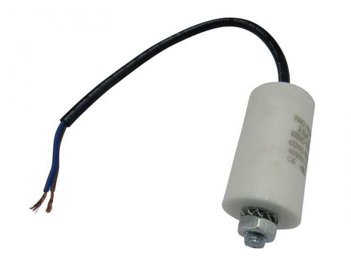 Motorkondensator 12uF 450VAC med kabel @ electrokit (1 av 1)
