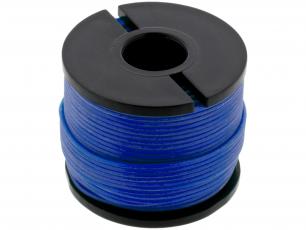 Hookup wire AWG30 silicone 15m - blue @ electrokit