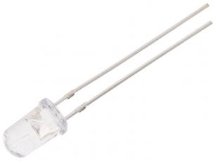 LED 5mm rosa klar 3000mcd @ electrokit