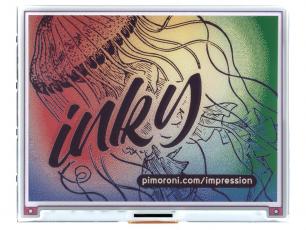 Inky Impression - Display E-papper 7 färger 5.7" @ electrokit