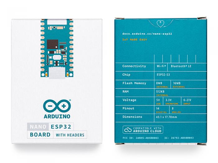 Arduino Nano ESP32 (with headers) @ electrokit (5 av 7)