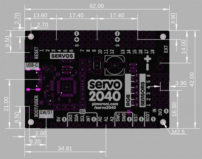 Servo 2040 - Servokontroller 18-kan @ electrokit (4 av 4)