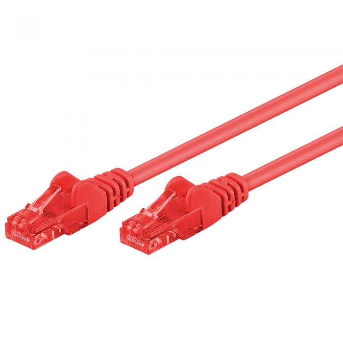 UTP Cat6 patch cable 0.5m red CCA @ electrokit (1 of 1)