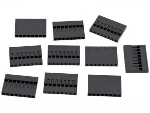 Contact housing 2.54mm 1x8-pin 10-pack @ electrokit